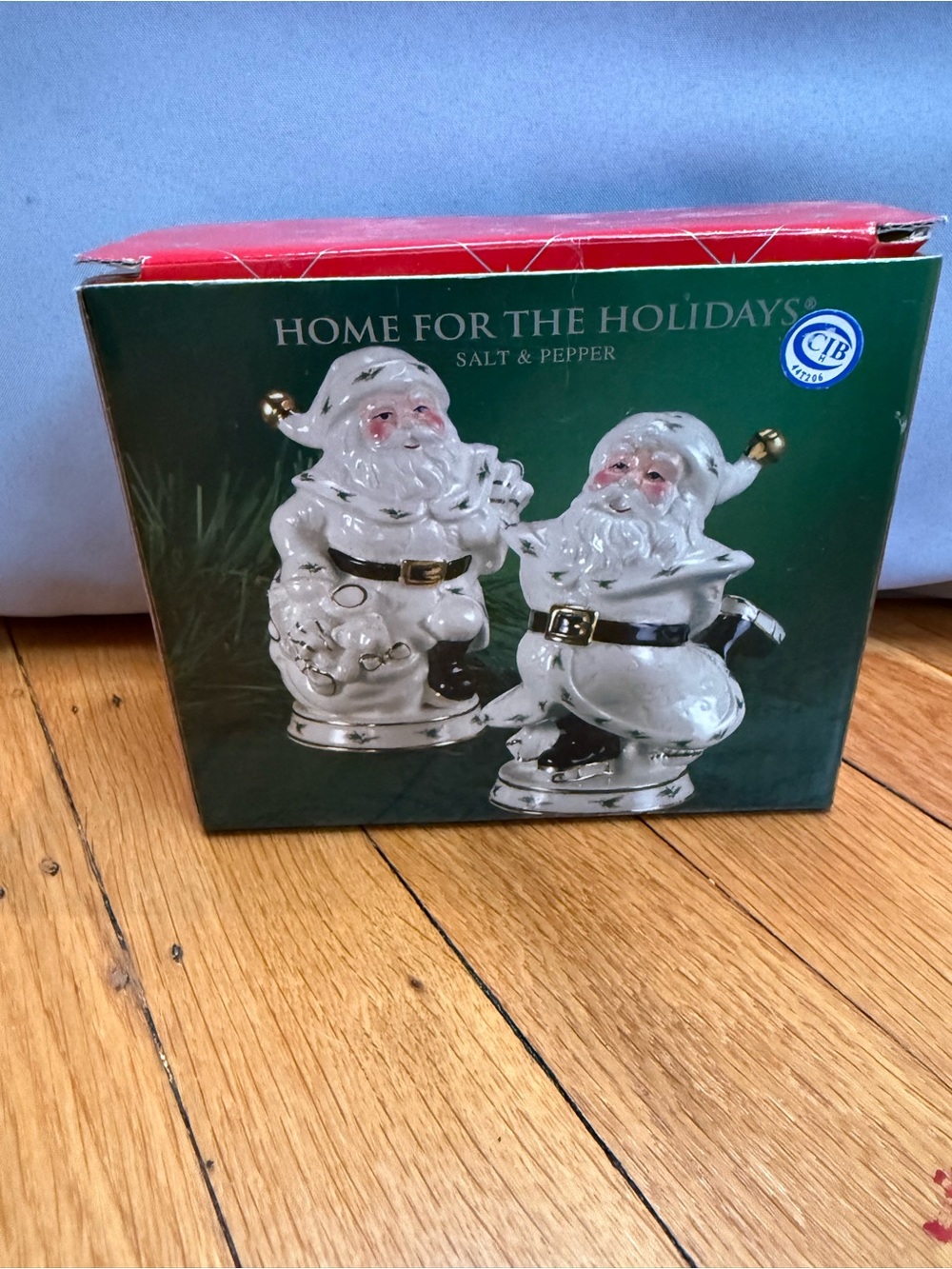 Home For The Holidays Ceramic Santa Salt & Pepper Shakers - White